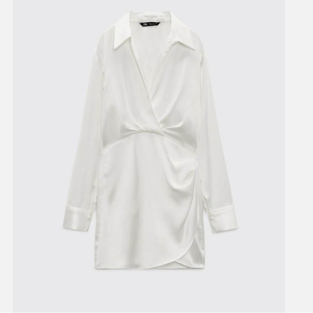 Zara satin effect dress